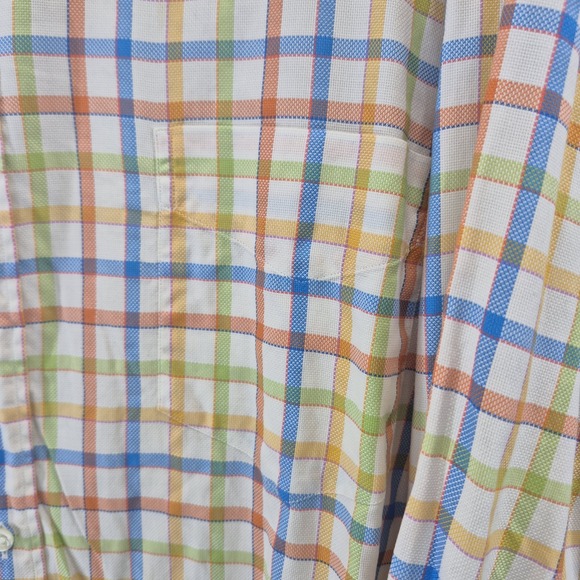 Paul & Shark Yachting Button Down Shirt Men's XL Check Plaid Made in Italy - Picture 7 of 10